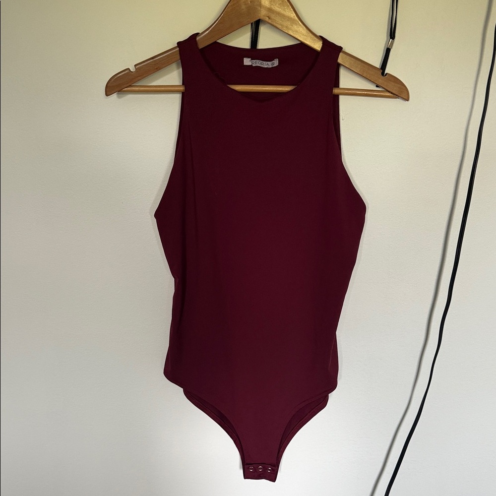 Women’s oxblood bodysuit